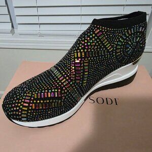 Thalia Sodi Women's Hannah Embellished Pull-On Sock Sneakers